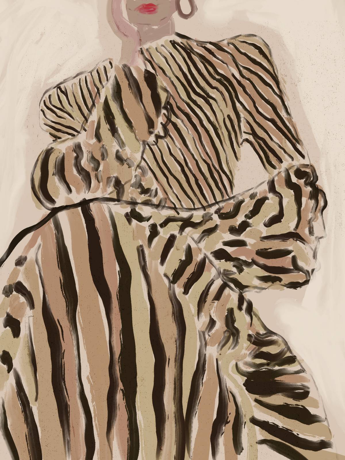 Poster - Zebra Stripe Konst