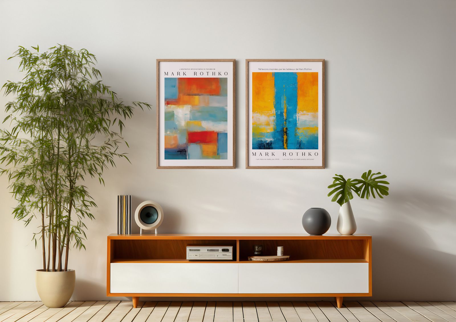 Poster - Mark Rothko Abstraktion / Set om 2