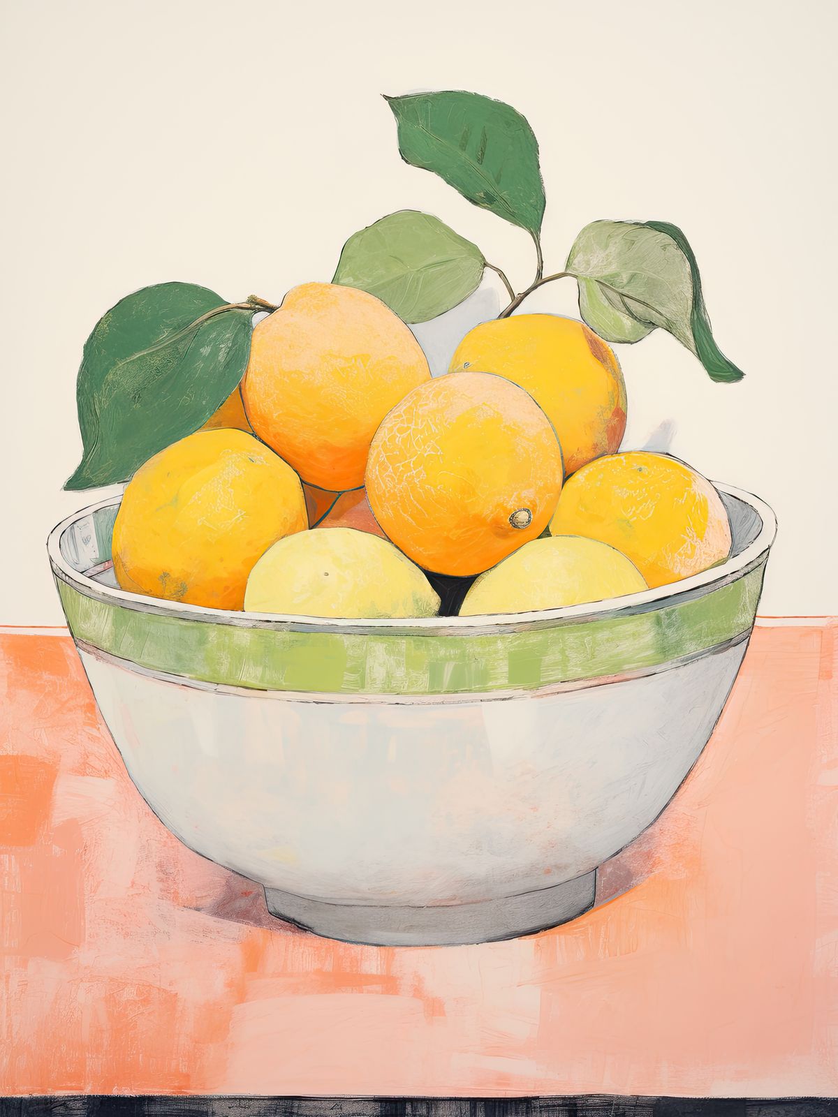 Poster - Skål med citroner