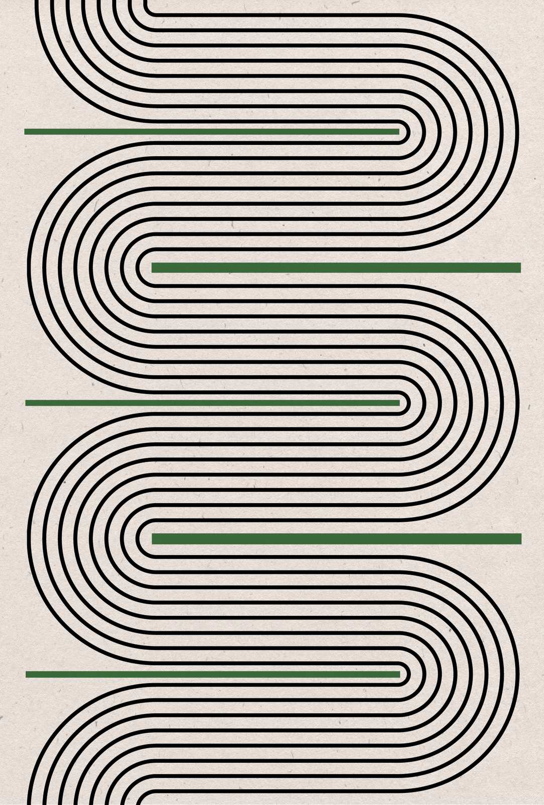Poster - Abstrakta Linjer