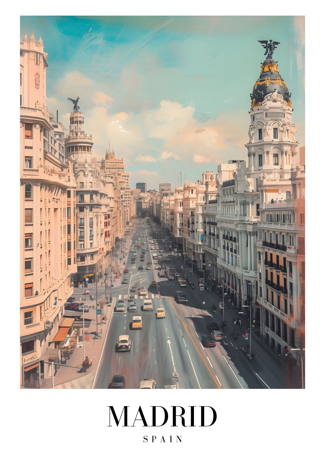Poster - Madrids stadsbild