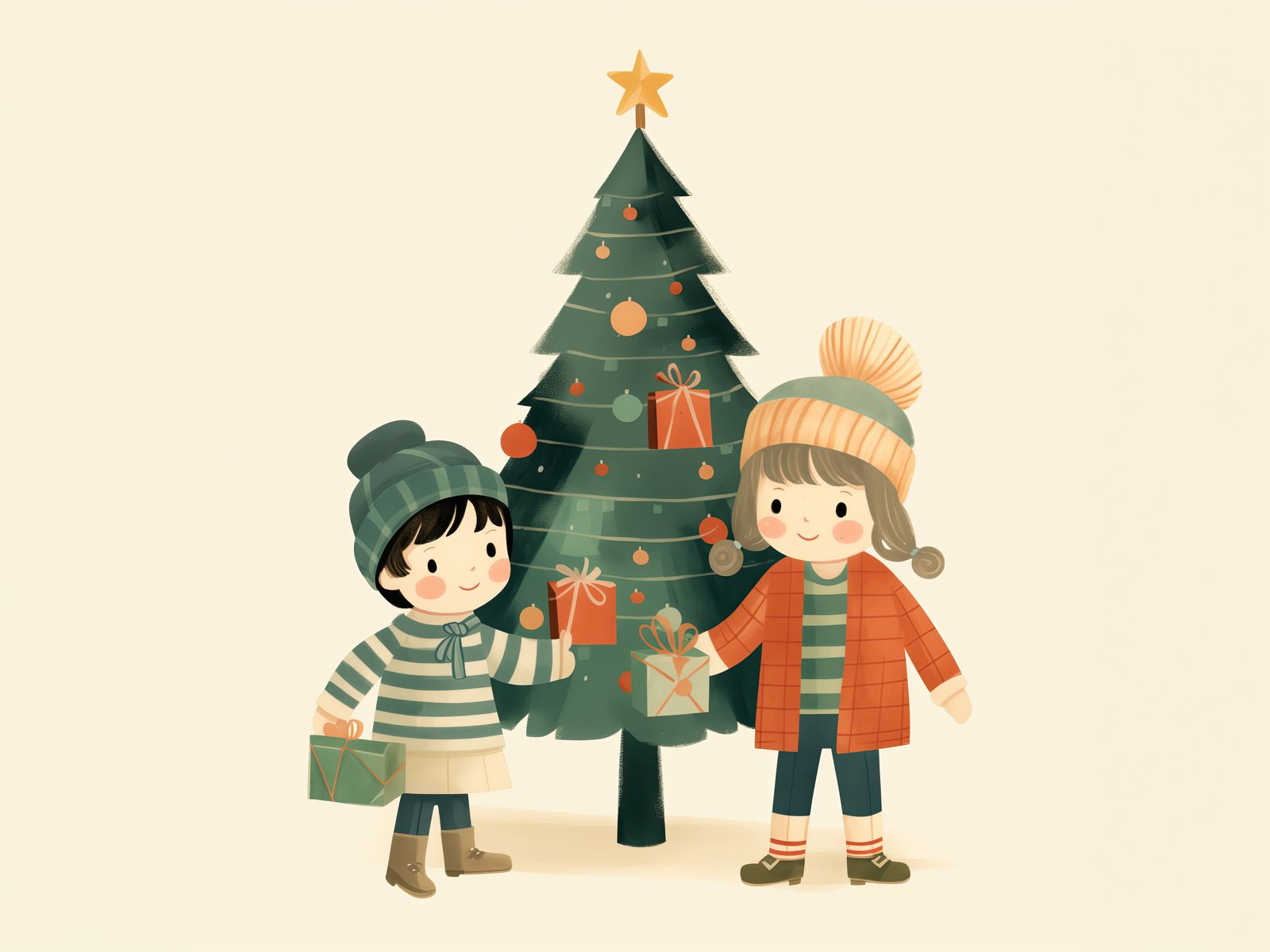 Poster - Julgran Illustration