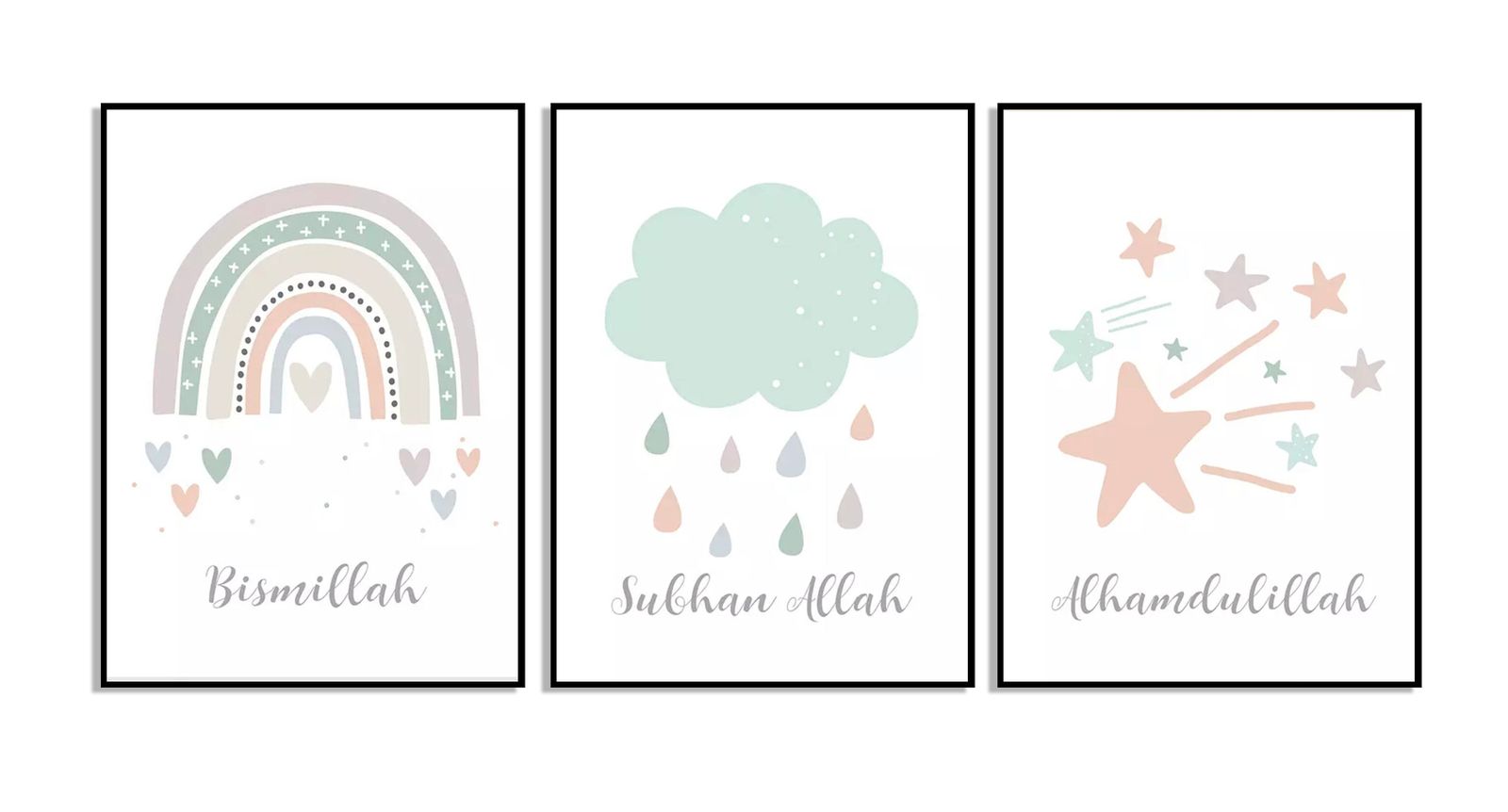 Inspirationsvägg affisch set med 3