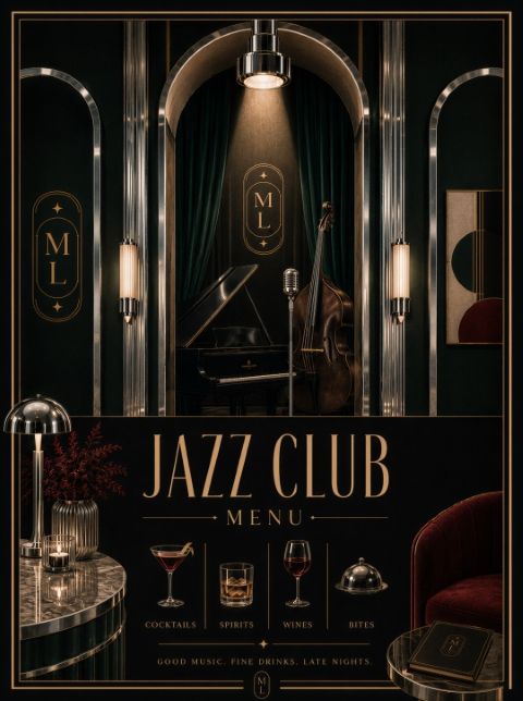 Affisch - Jazzklubb Elegant Design