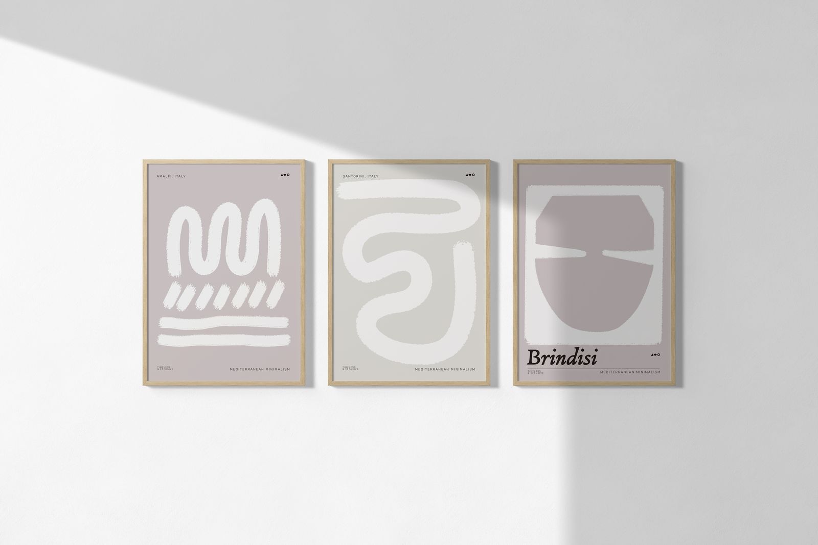 Poster - Medelhavsminimalism / Set med 3