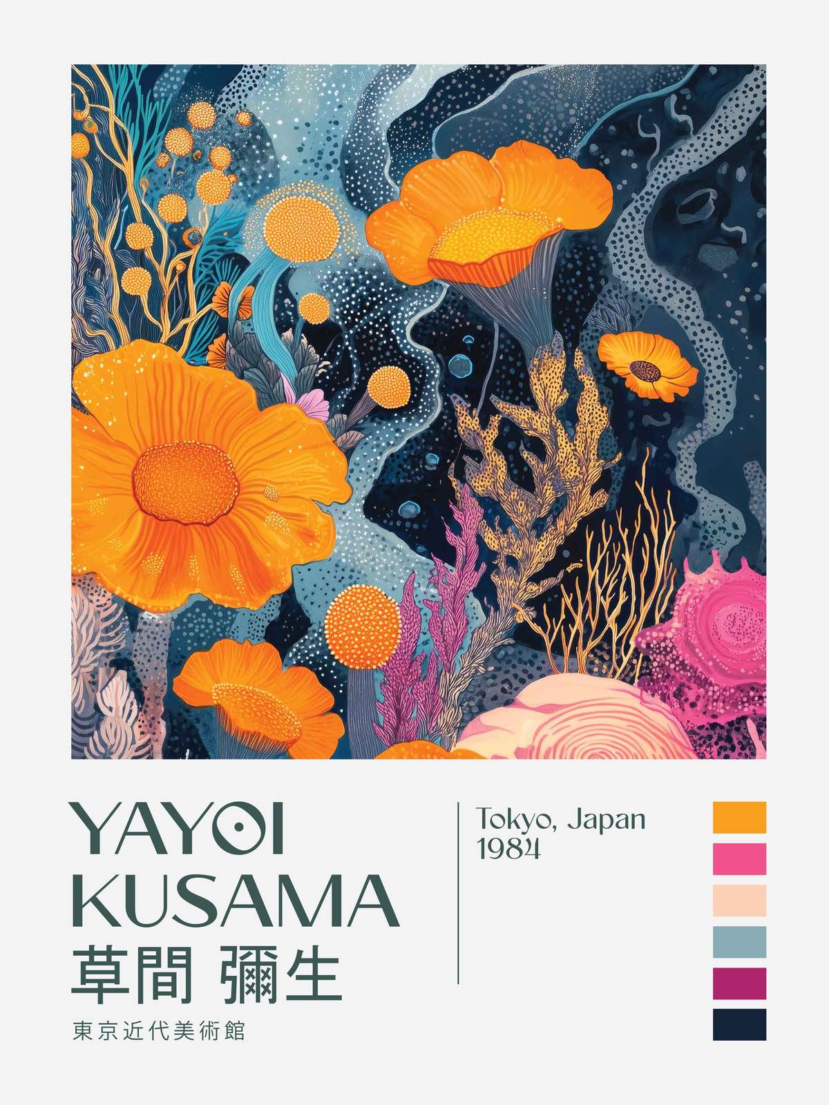 Poster - Yayoi Kusama Inspirerad