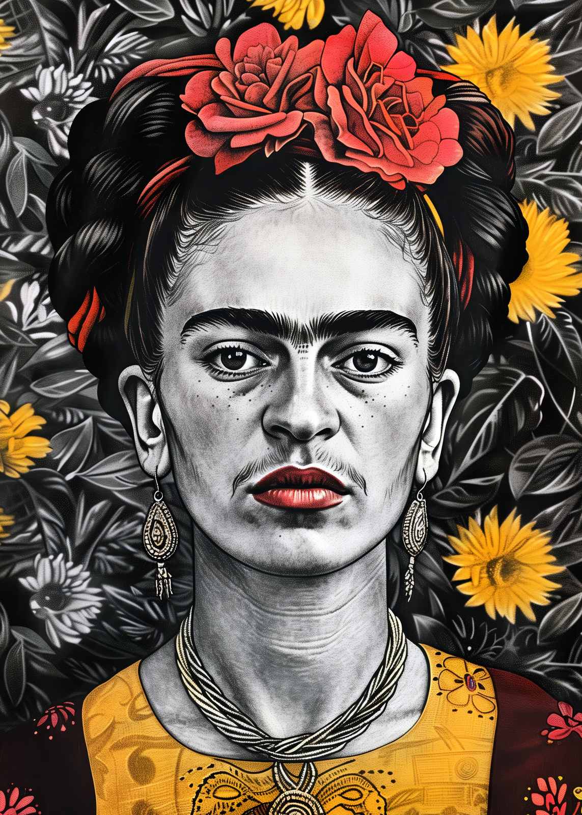 Poster - Frida Kahlo Porträtt