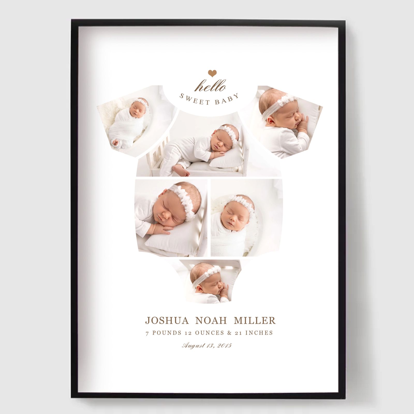 Personlig Poster - Onesie Form Foto Uppladdning - 6 Foton