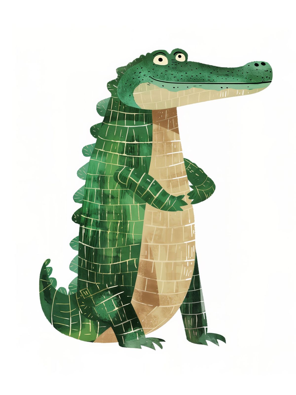 Poster - Grön Krokodil