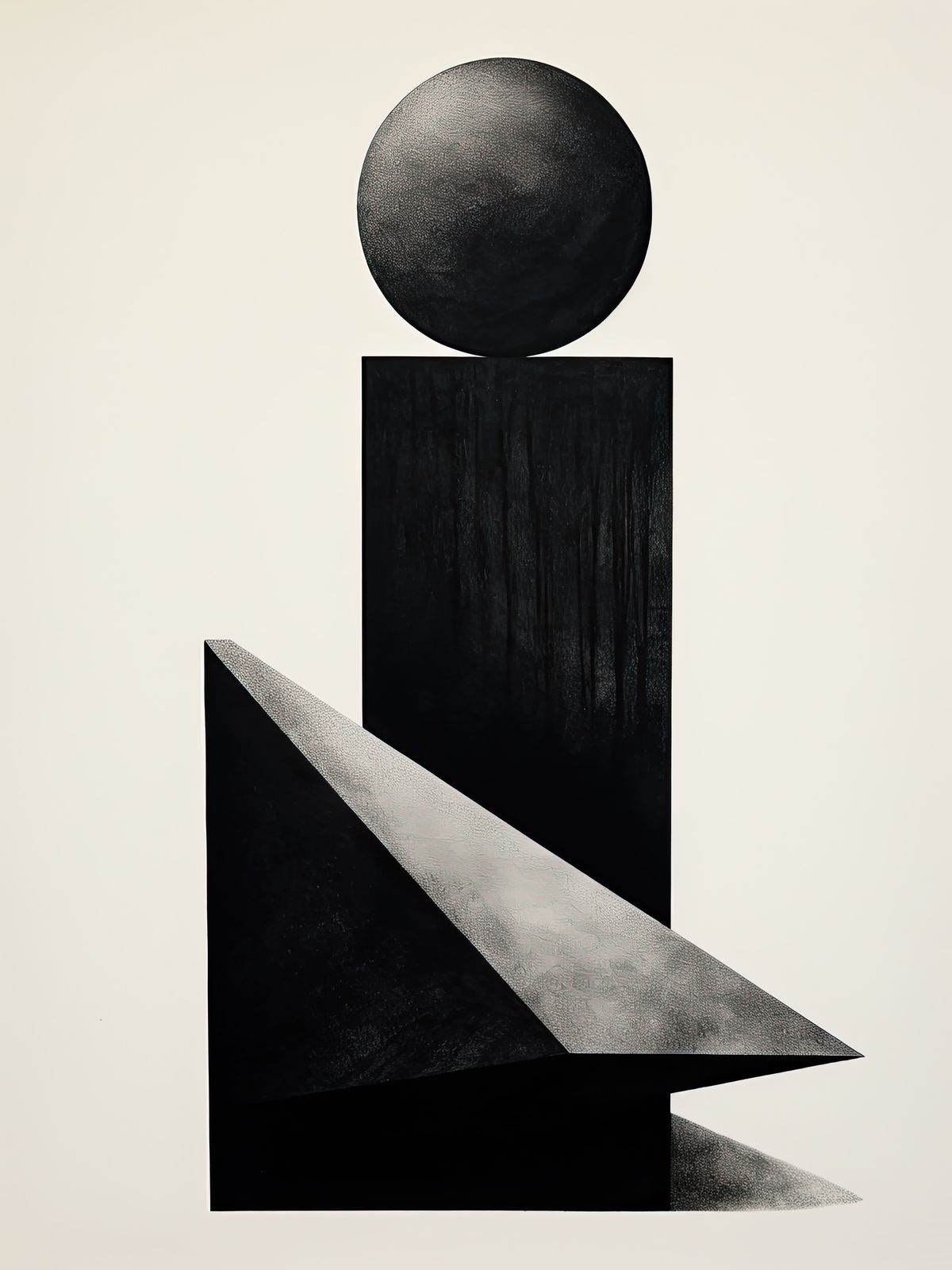 Poster - Geometrisk Svart och Vit Konst