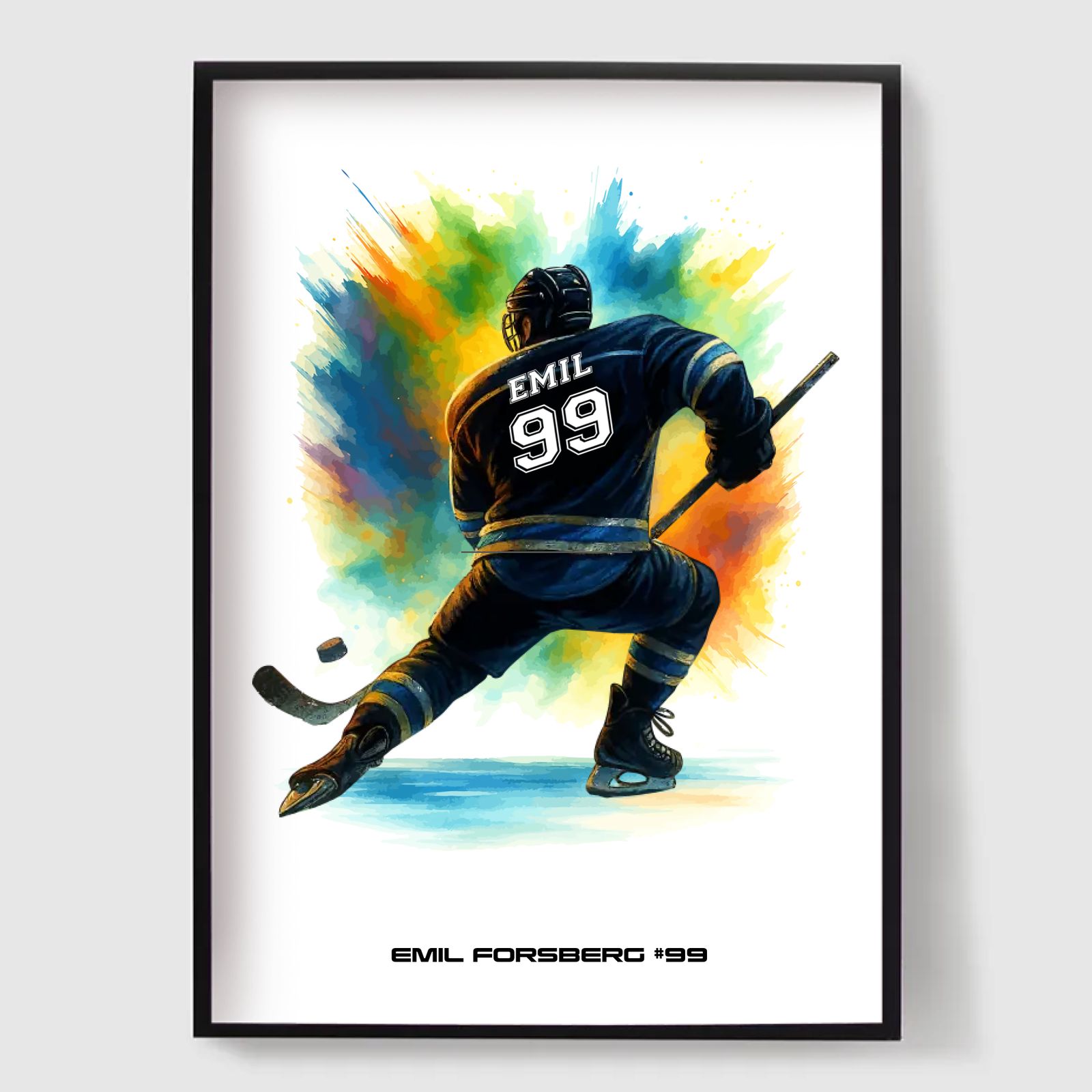 Personlig affisch - Hockeyburstdesign