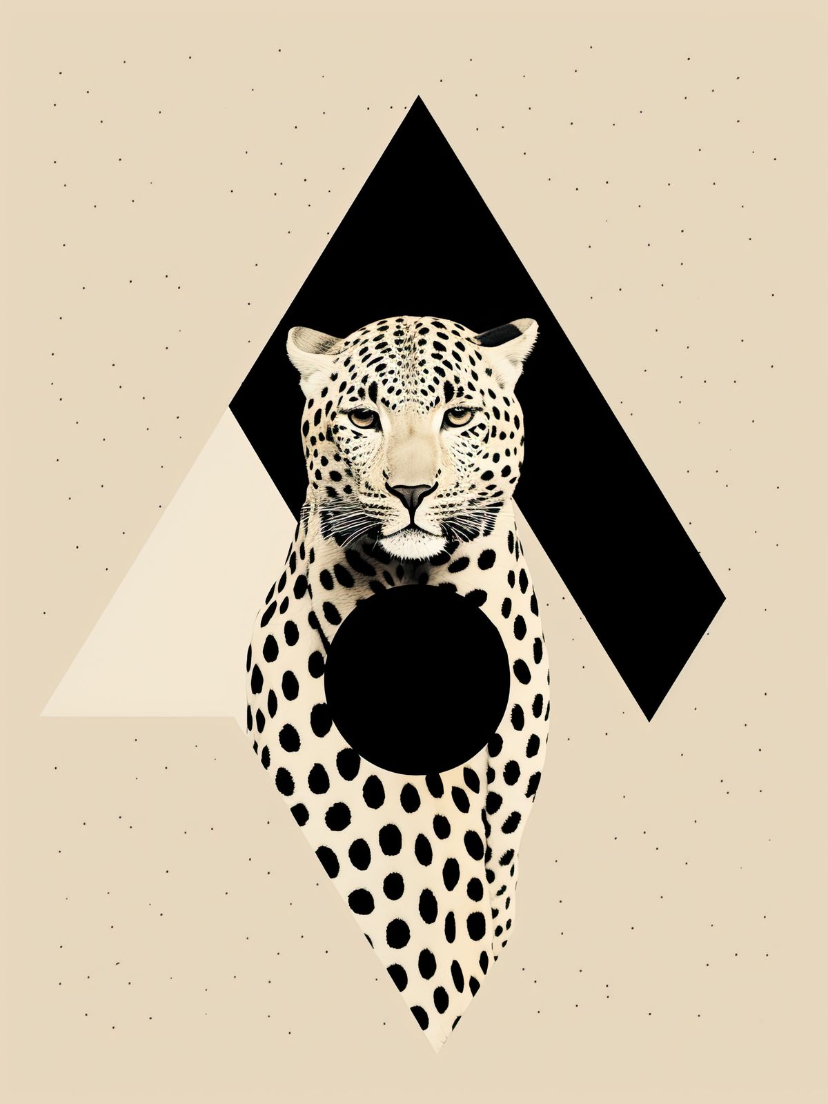Poster - Leopard Geometrisk Konst