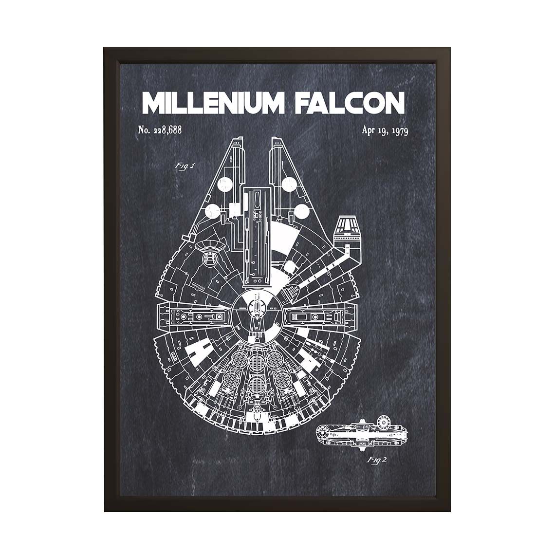 Patentritningsposter - Millennium Falcon
