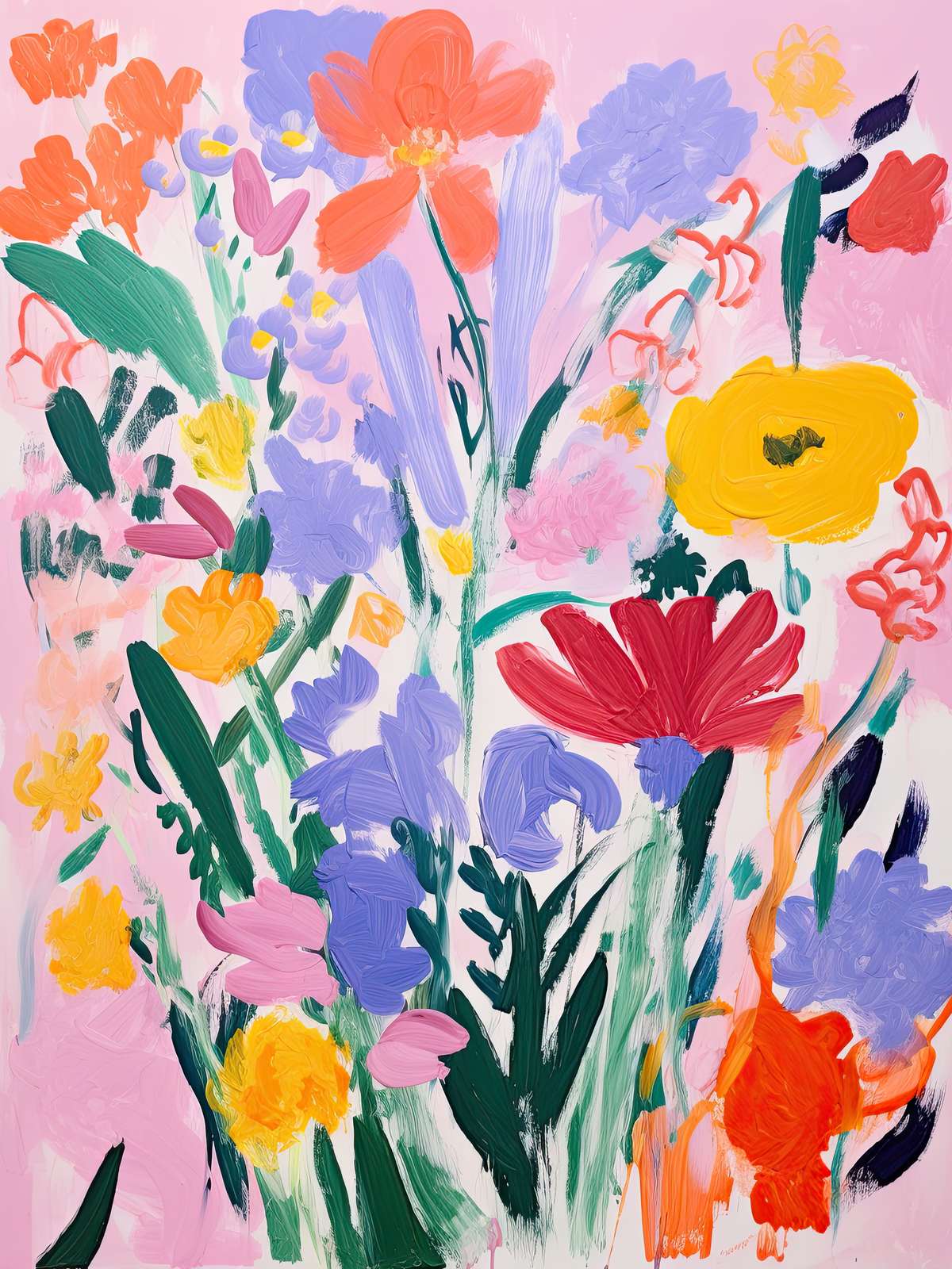 Poster - Blomsterabstrakt