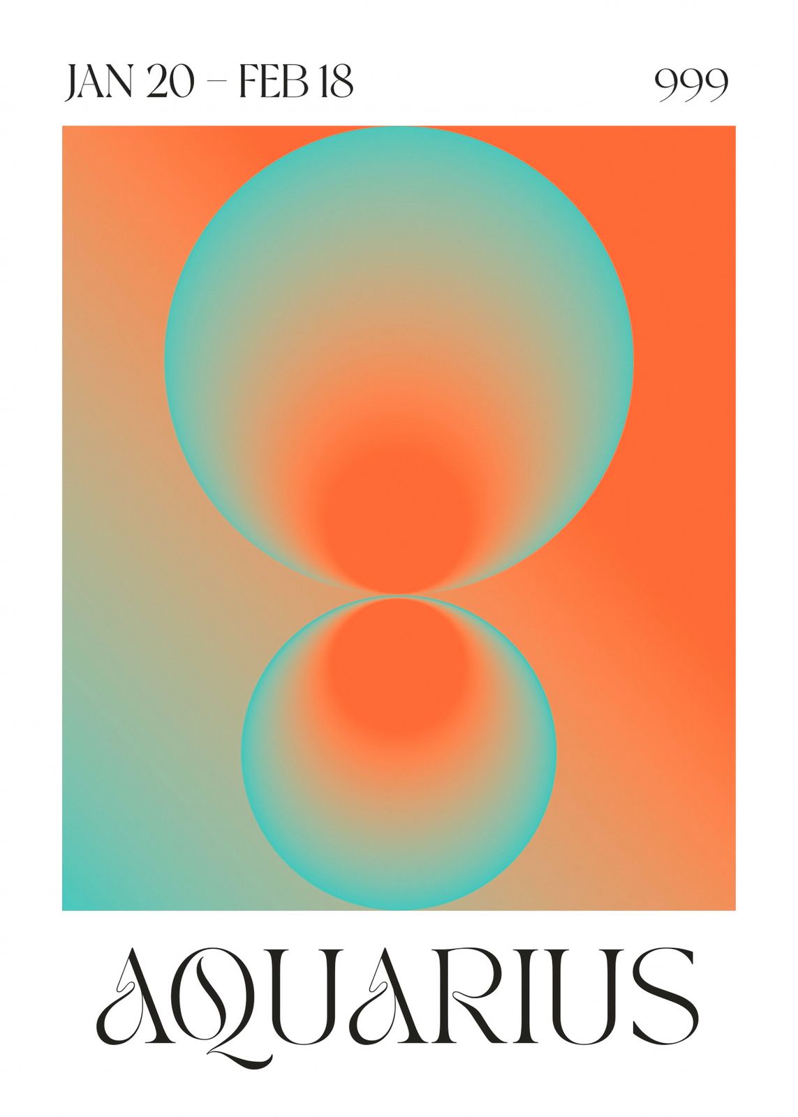 Poster - Vattumannens Stjärntecken