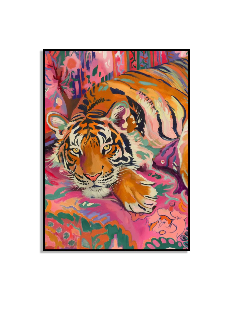 Färgglad Tiger Konst Poster