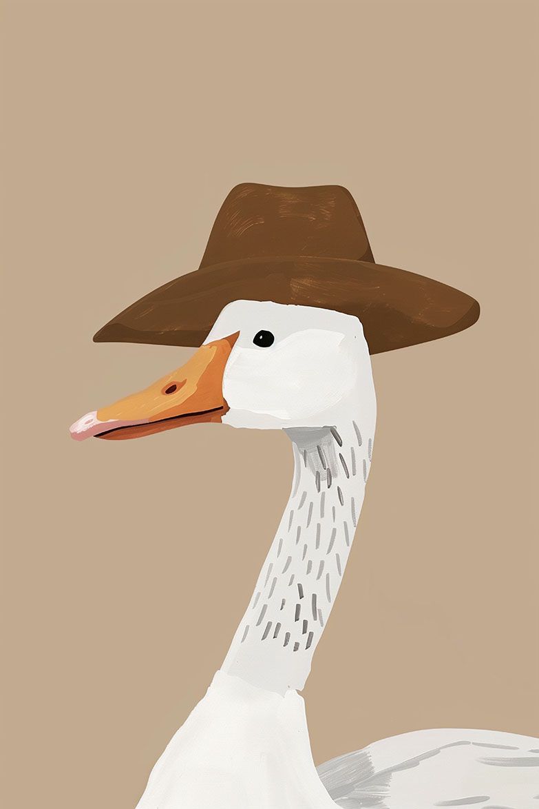 Poster - Gås med Hatt