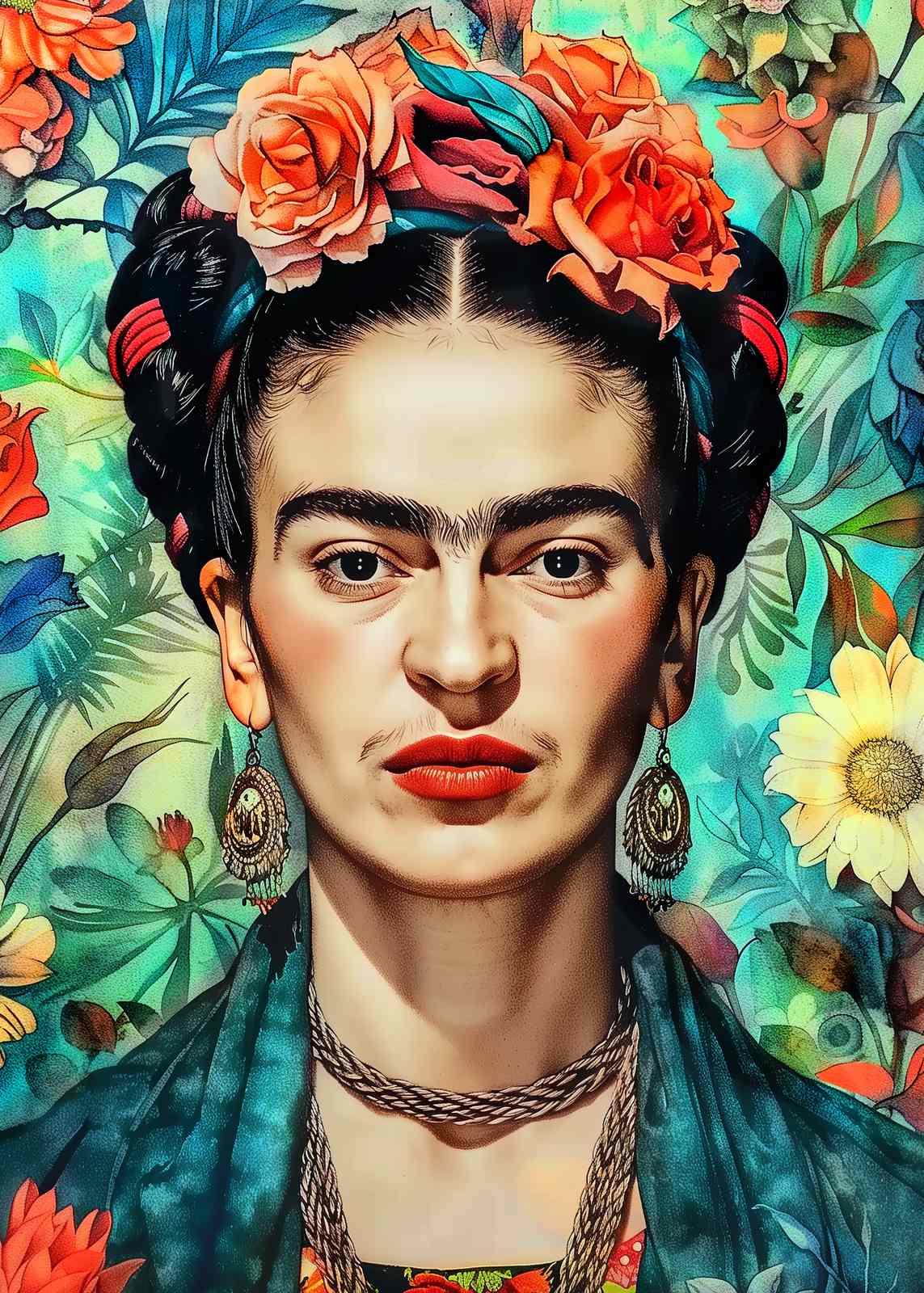 Poster - Frida Kahlo Porträtt