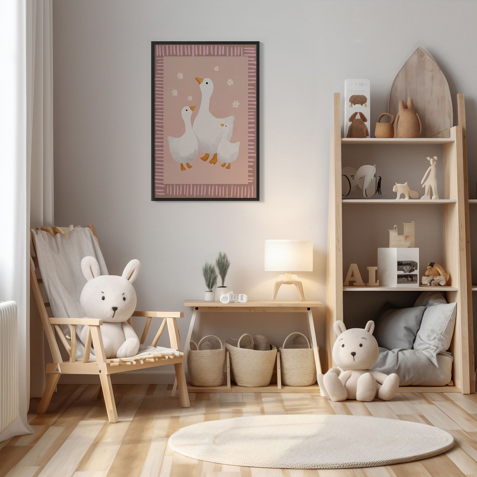Poster - Gåsfamilj