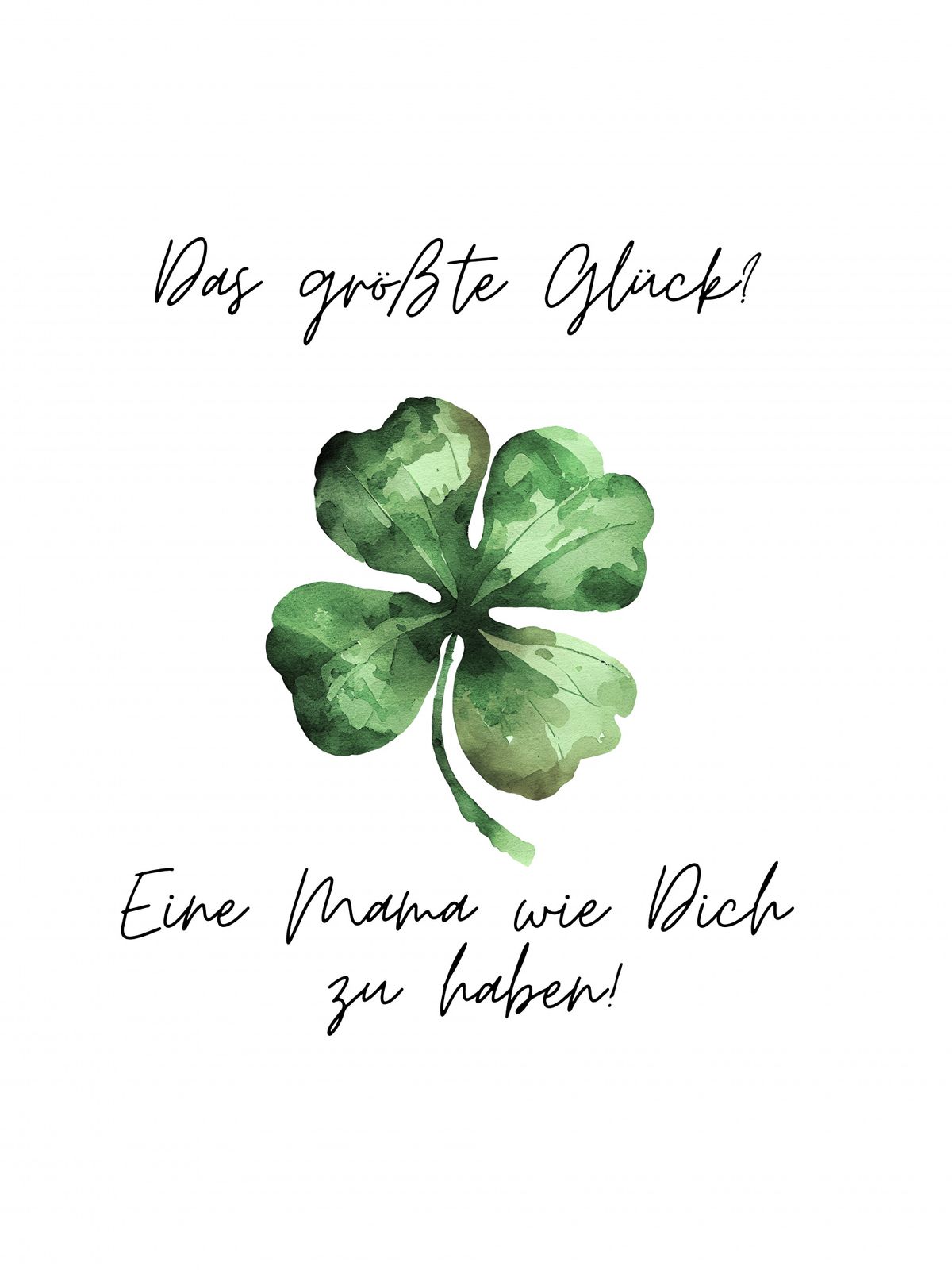 Affisch - Lycka Klöver Citat