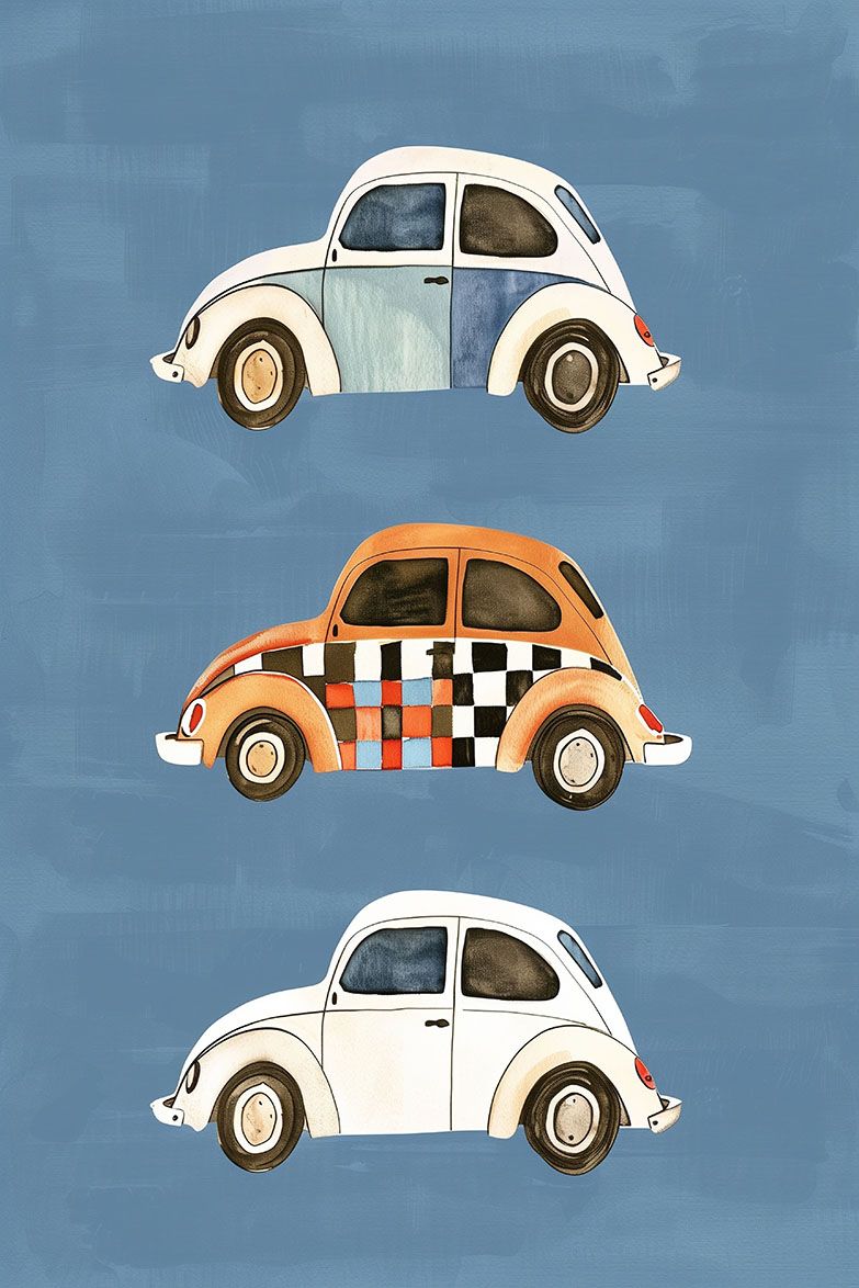 Poster - Klassiska Bilar
