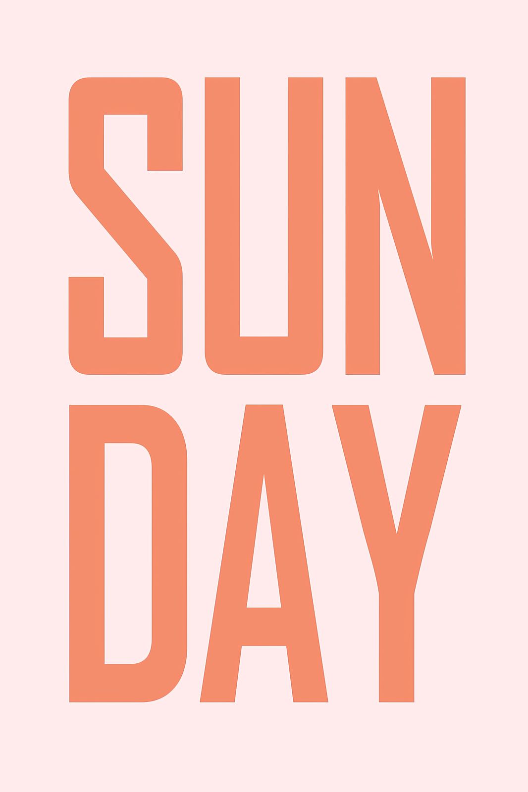Affisch - Söndag Typografi