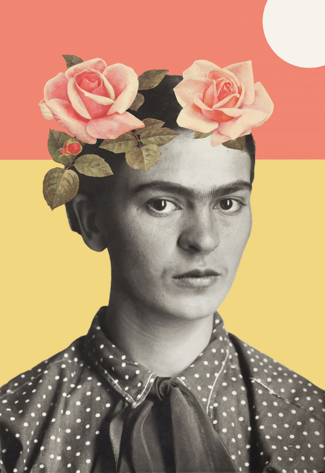 Poster - Frida Kahlo Blomsterporträtt