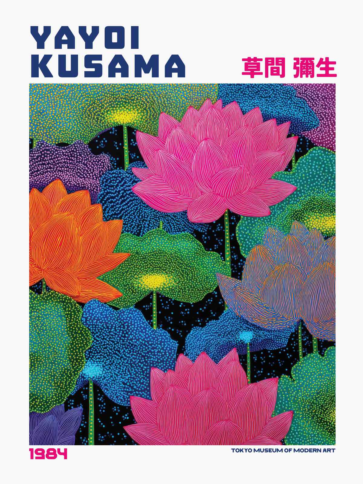 Poster - Yayoi Kusama Lotusblommor