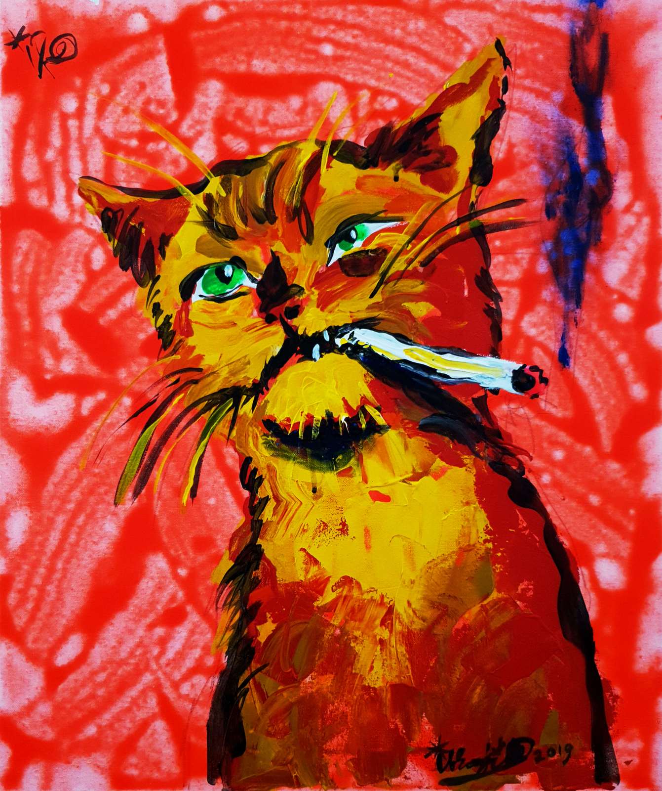 Poster - Rökande katt av The Artist
