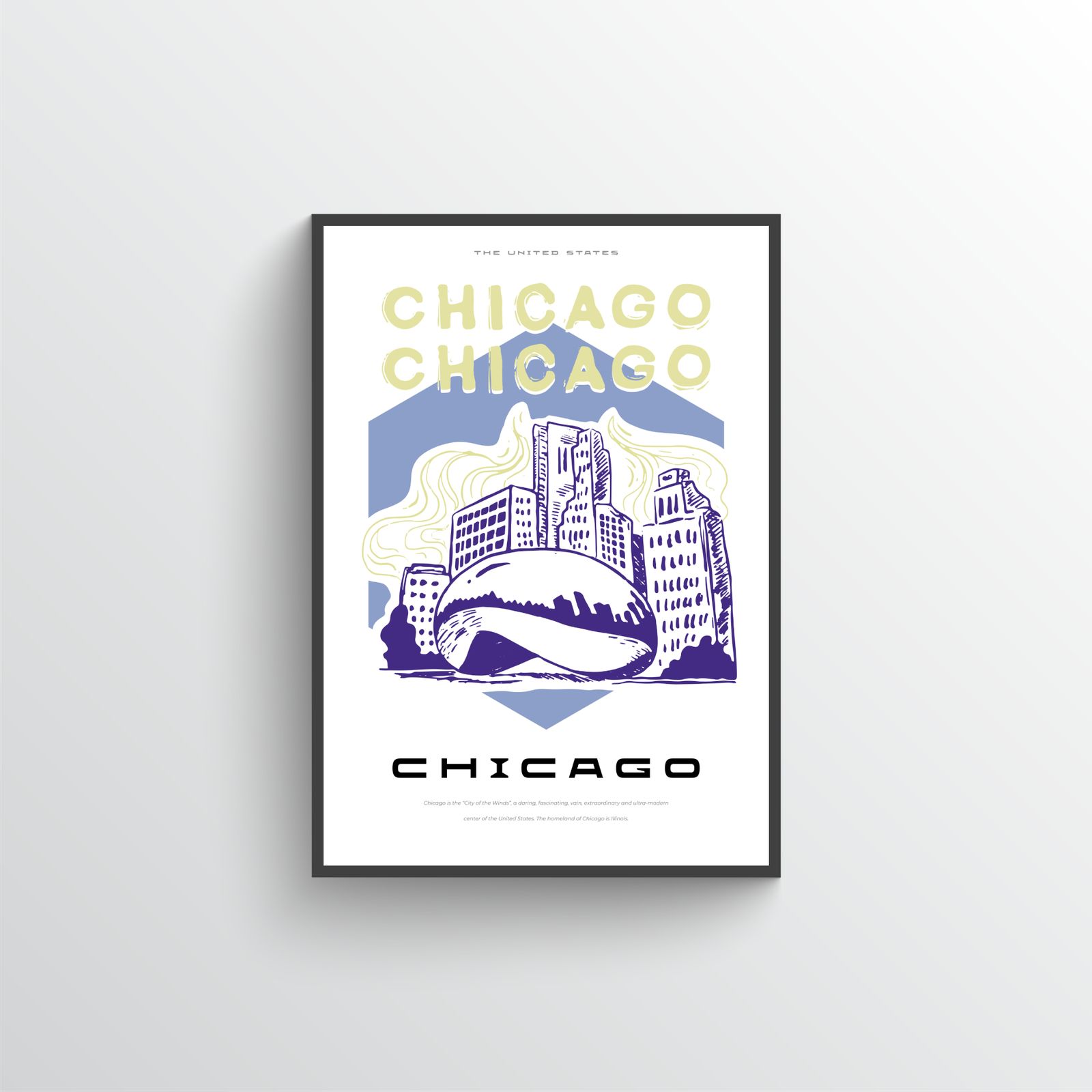 Chicago Stadsbild Väggposter