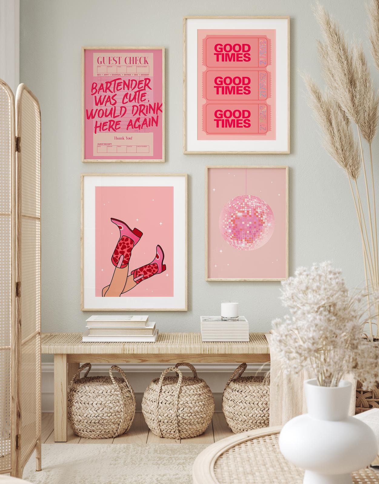 Poster - Rolig konstsamling / Set med 4