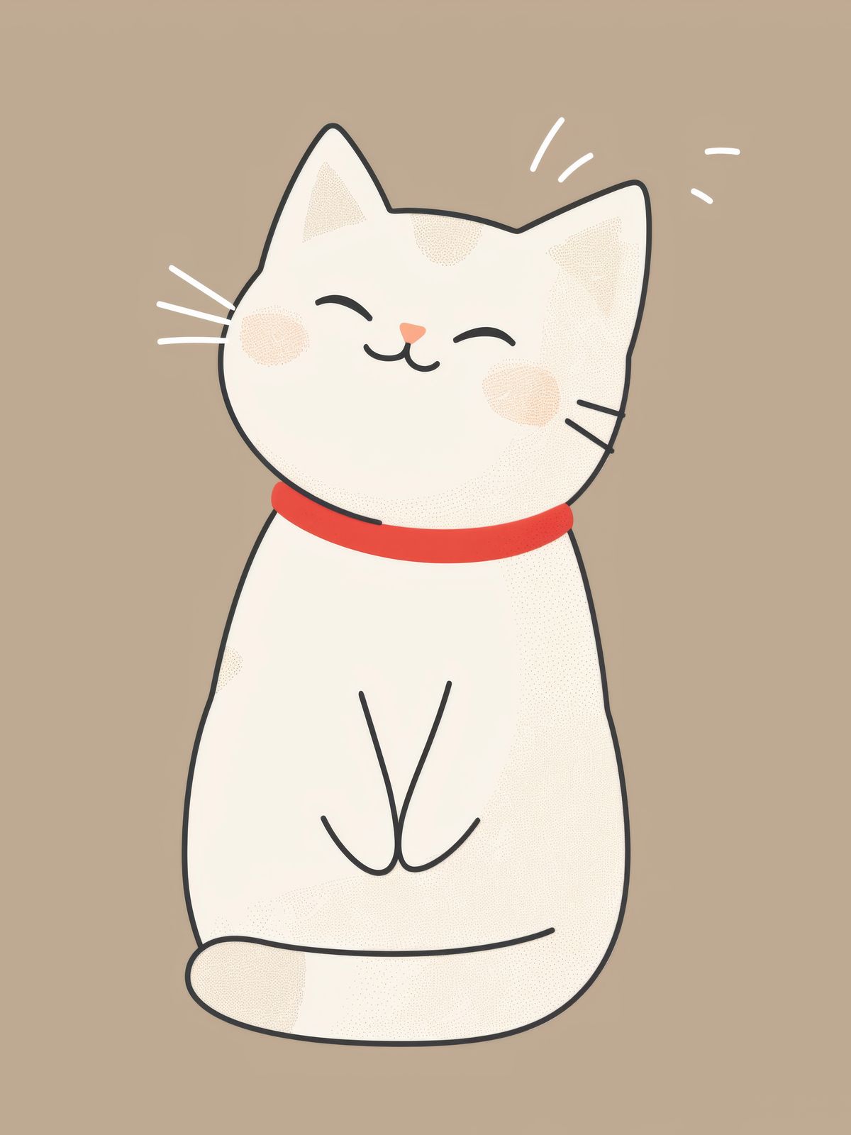 Affisch - Söt Katt Illustration