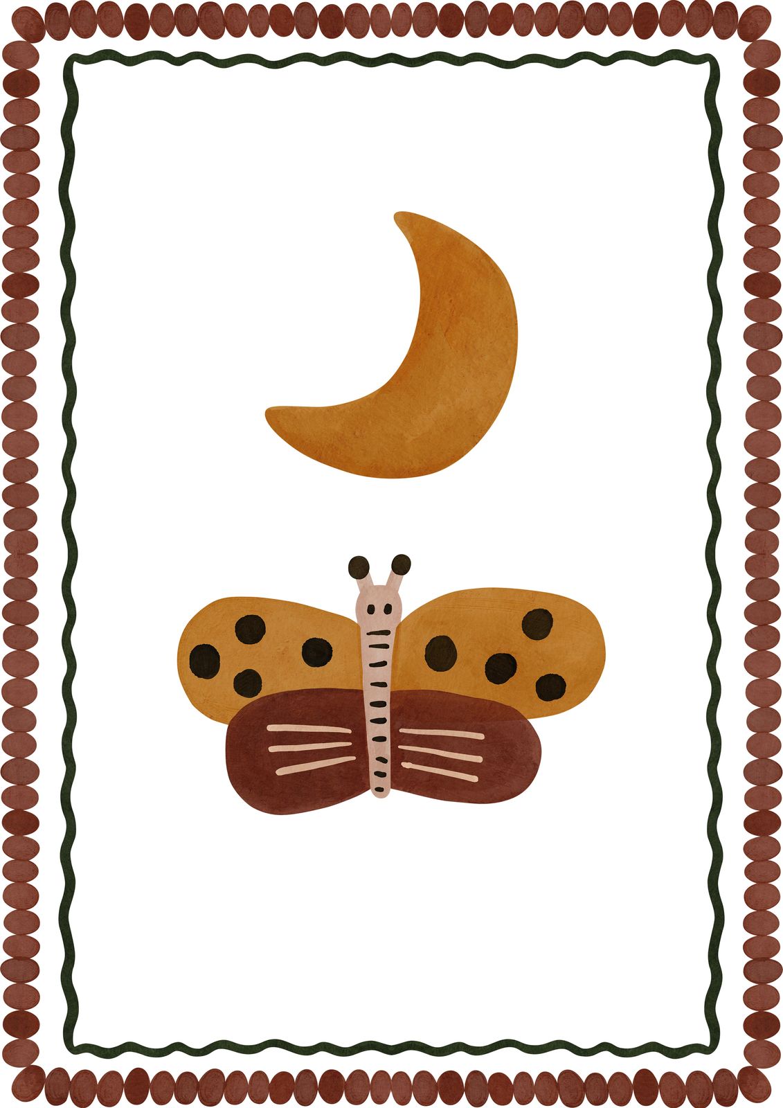 Poster - Måne och Fjäril
