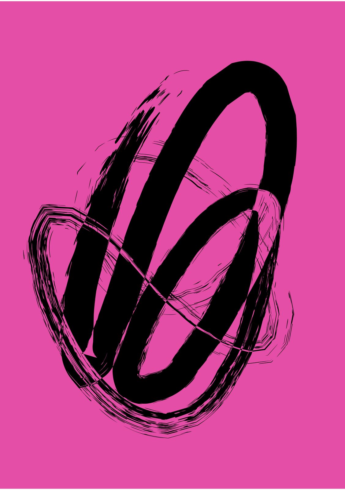 Affisch - Abstrakt Rosa Konst