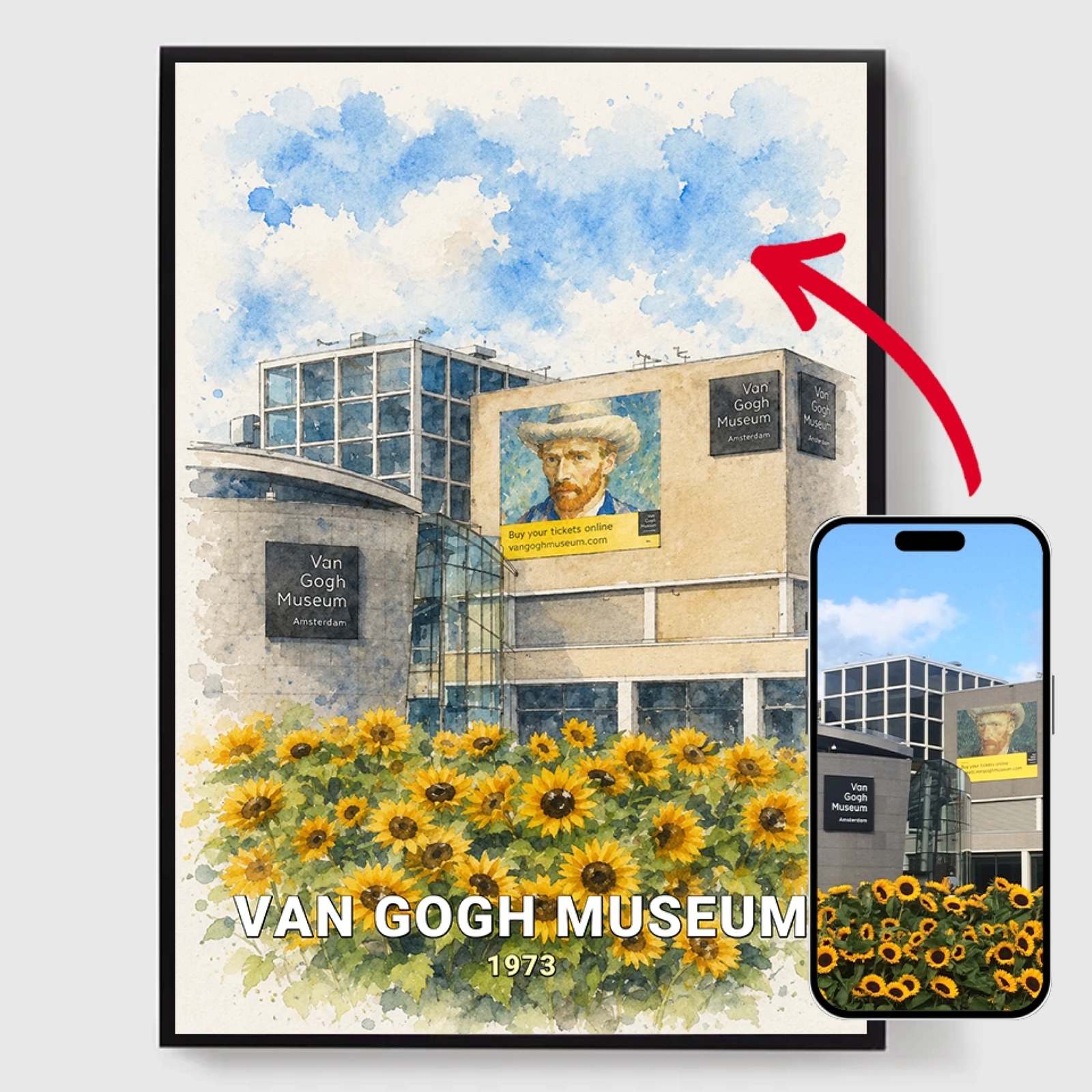 Personlig Poster - Fin Akvarellkonst - AI Poster