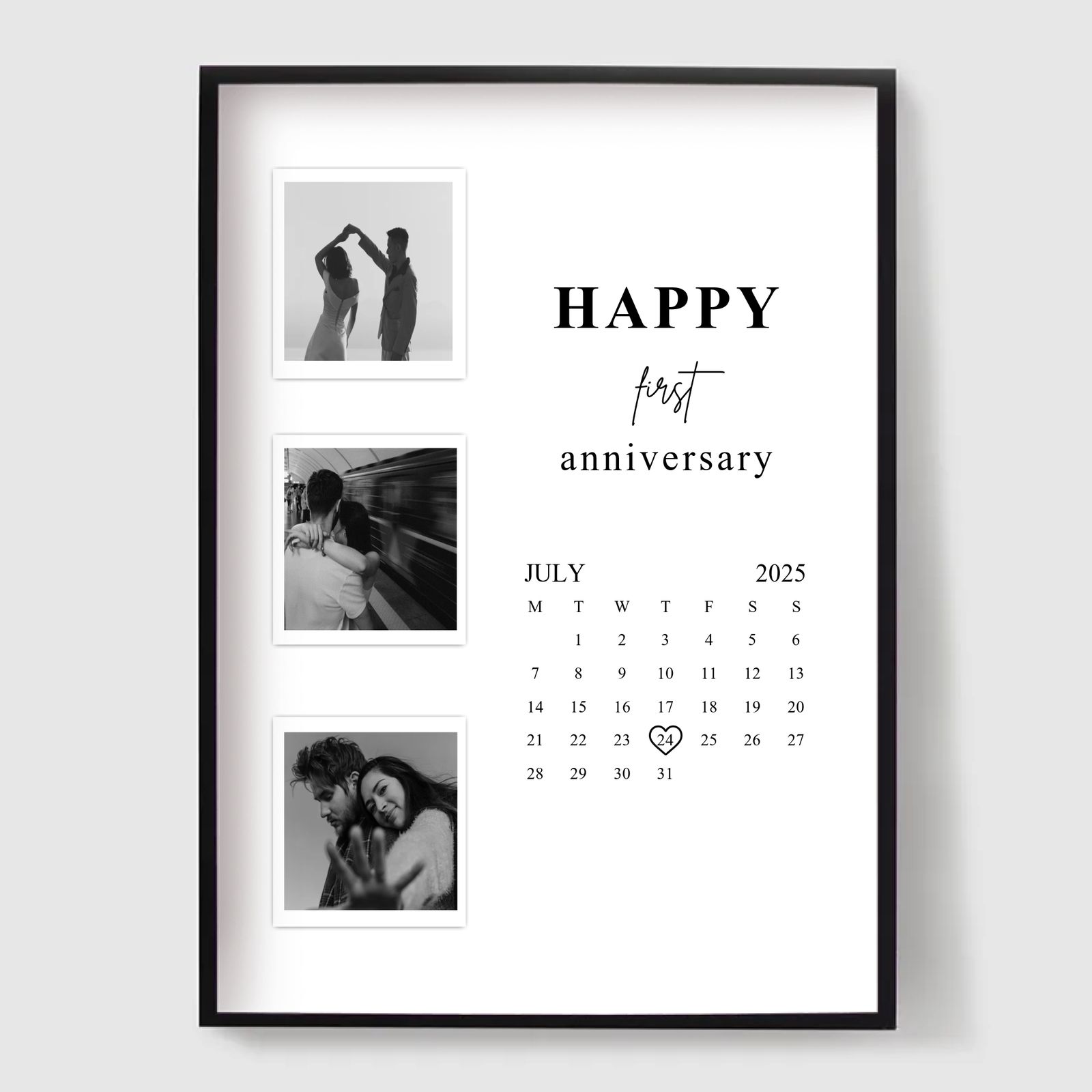 Personlig Poster - Jubileumsfototryck med Kalender