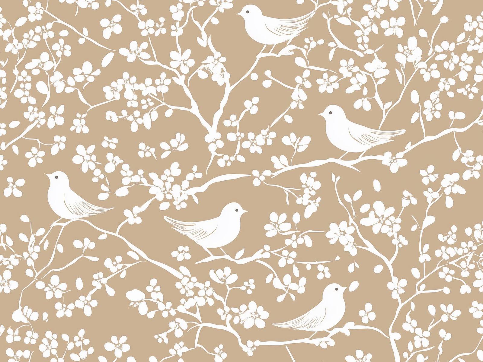 Poster - Fåglar och Blommor