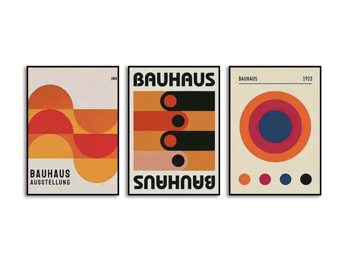 Poster - Bauhaus mästerverk / Set av 3