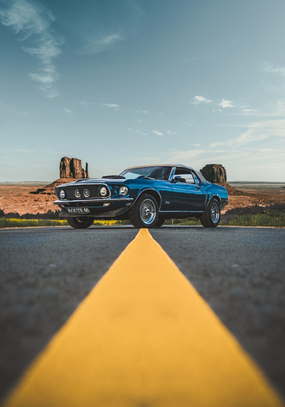 Affisch - Klassisk Bil Route 66