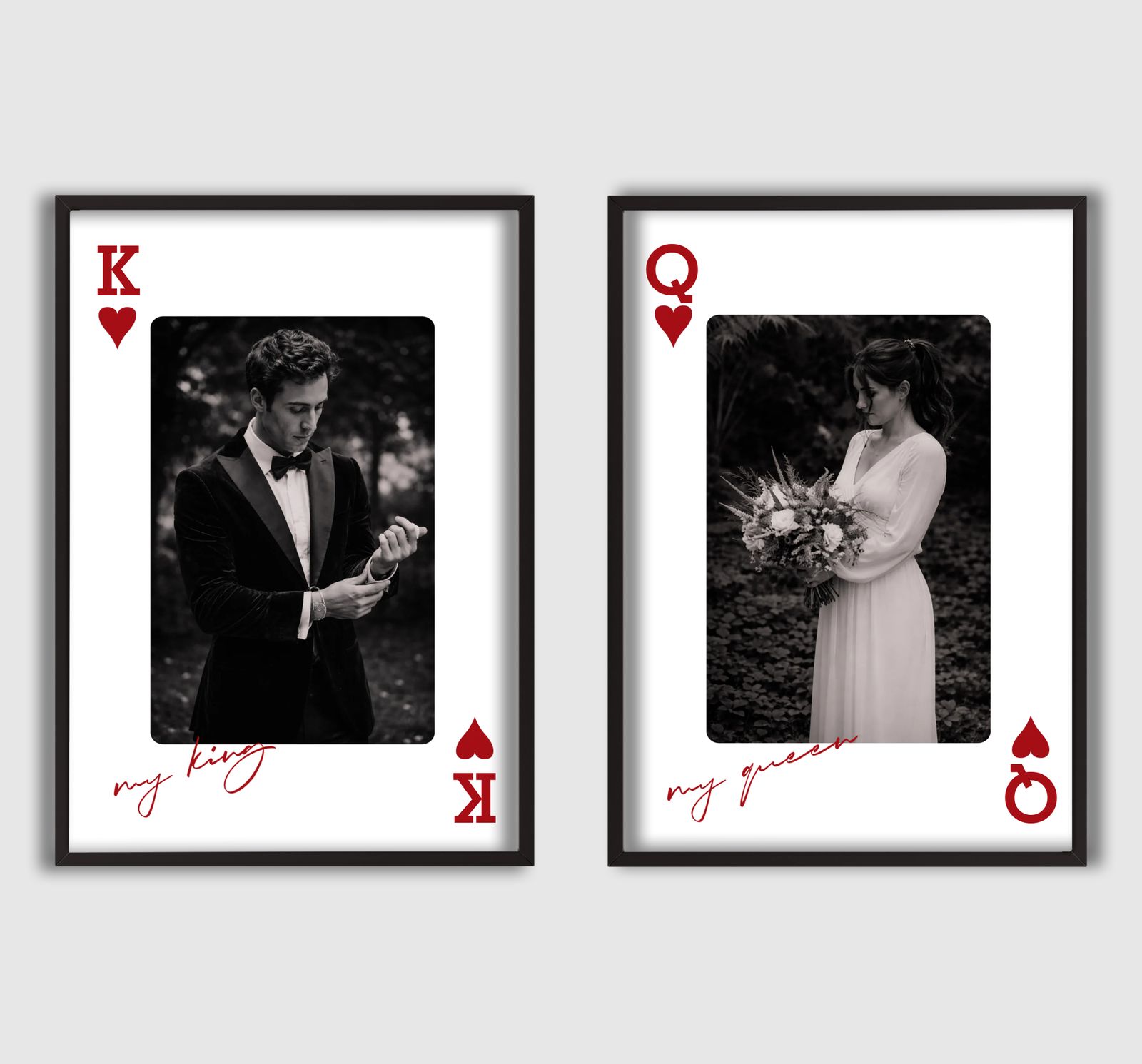 Personlig Poster - Kung & Drottning - Set om 2