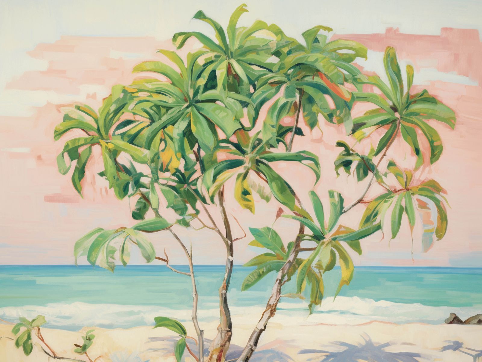 Poster - Illustration av Strandpalm