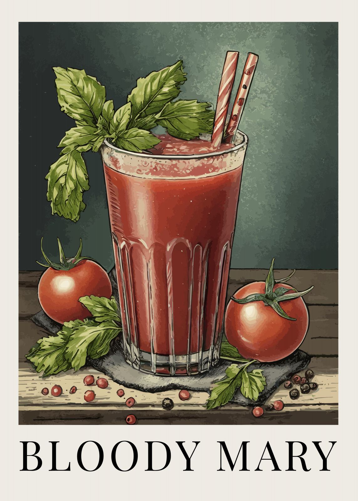 Poster - Bloody Mary Cocktail