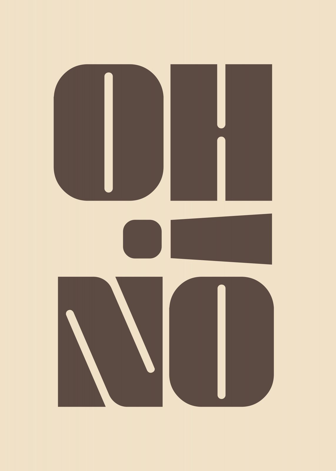 Poster - OH NO Typografi