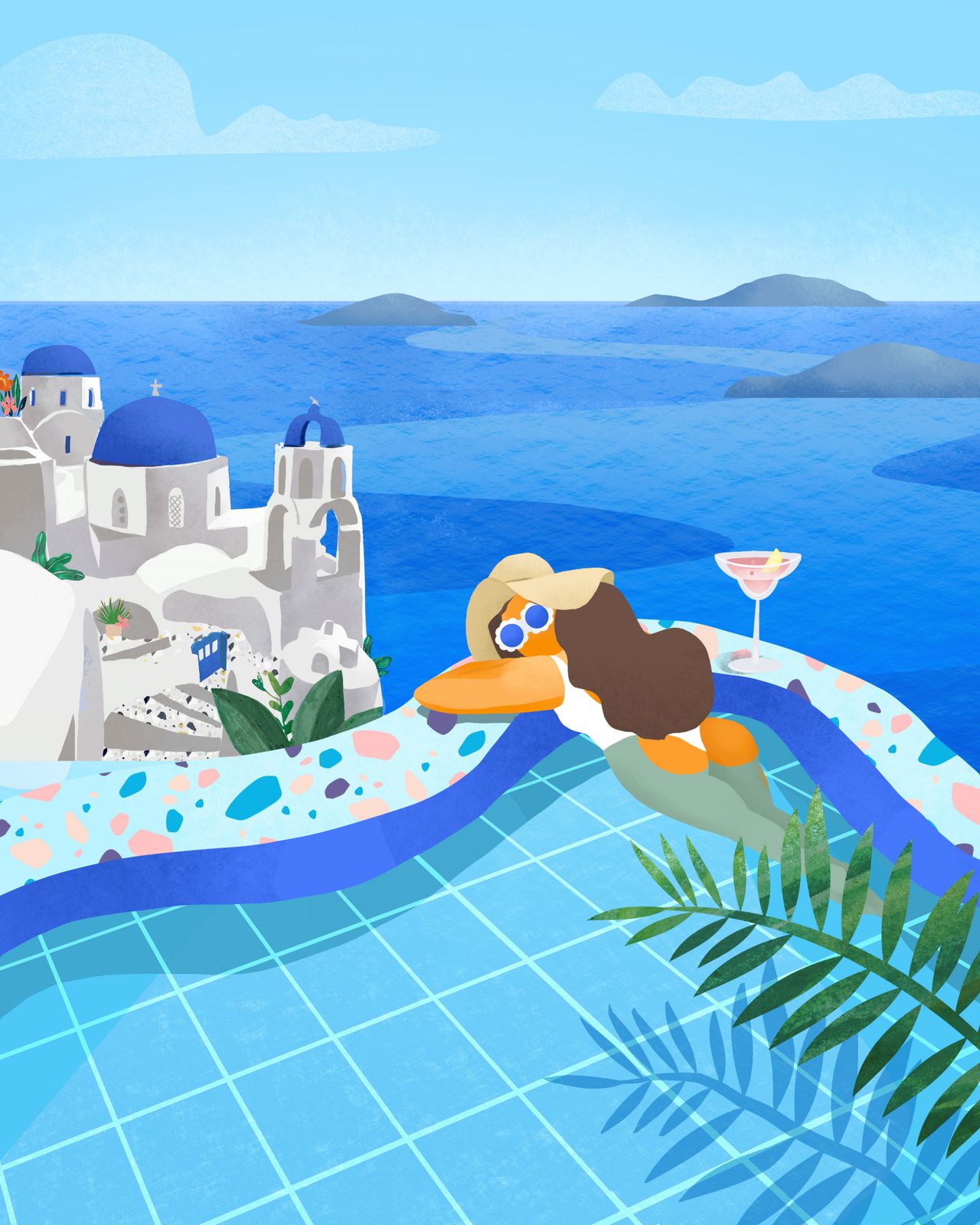 Poster - Santorini Avkoppling