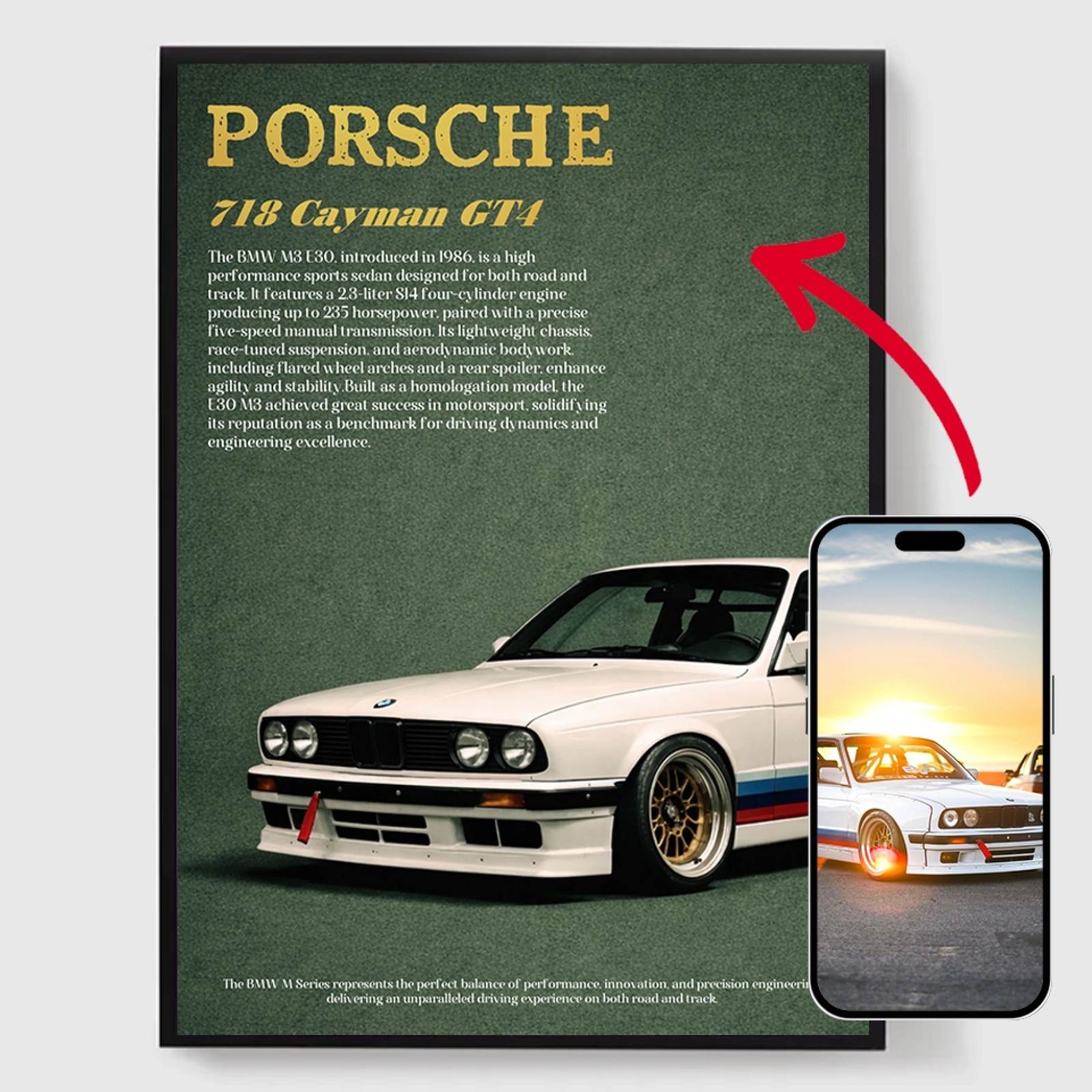 Personlig Poster - Vintage Bil Artikel - AI Poster