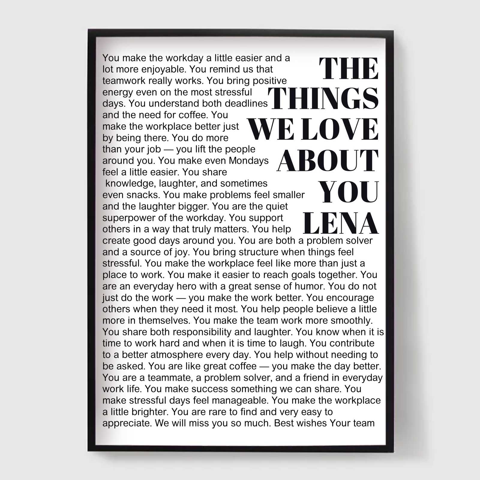 Personlig Poster - Anpassad Text