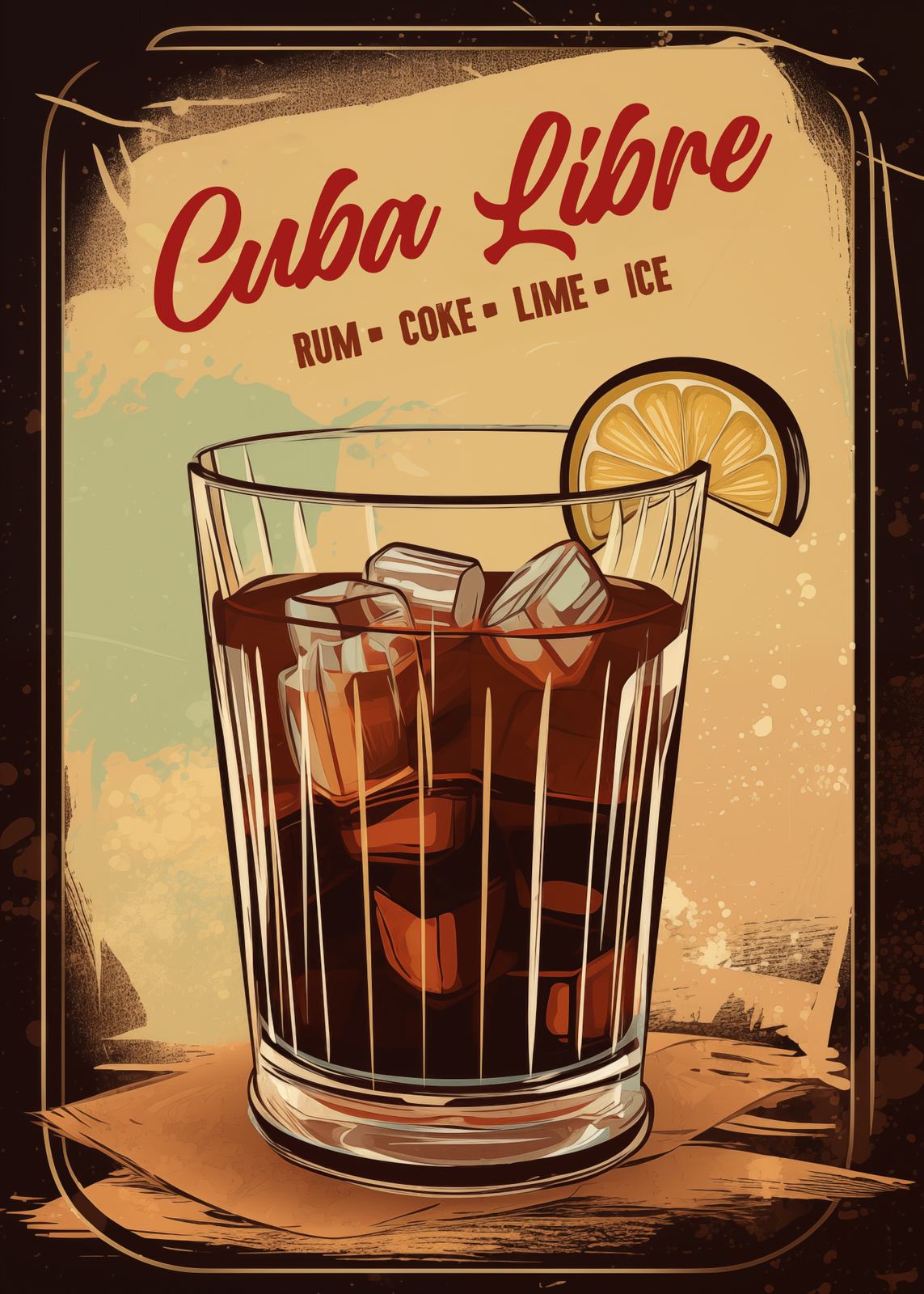 Poster - Cuba Libre Cocktail