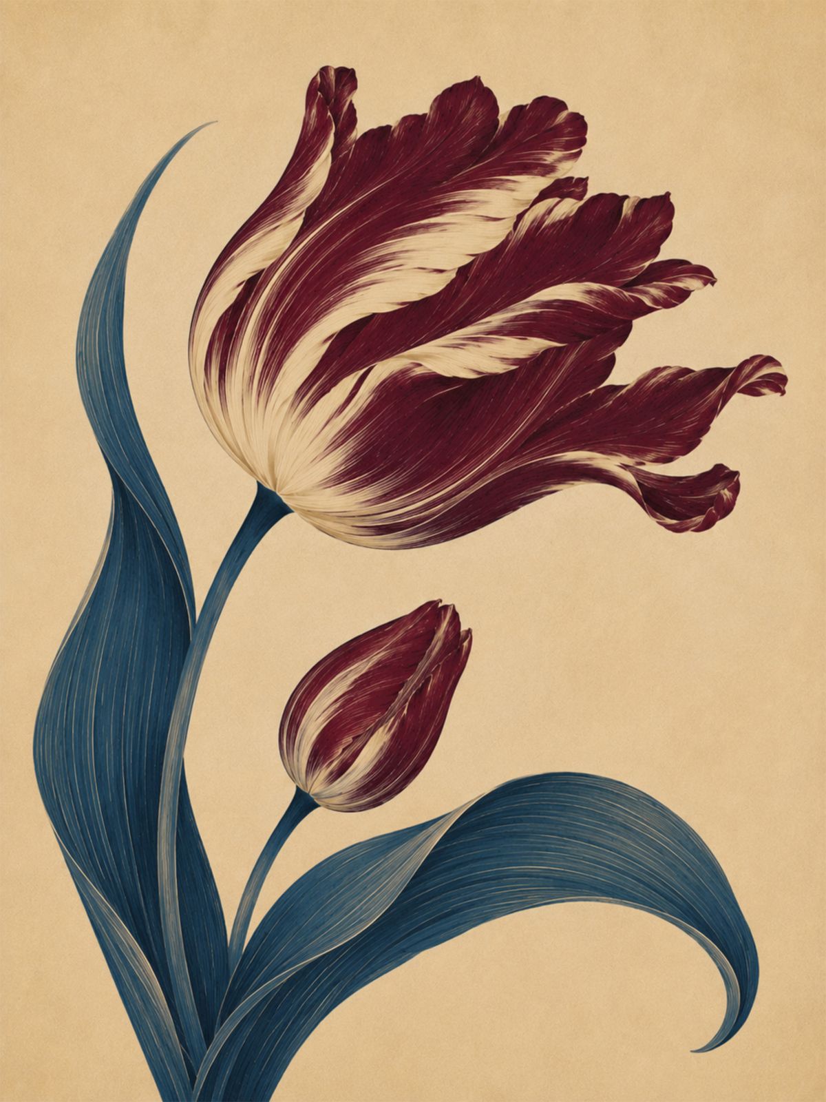 Poster - Vintage Tulpanblomma