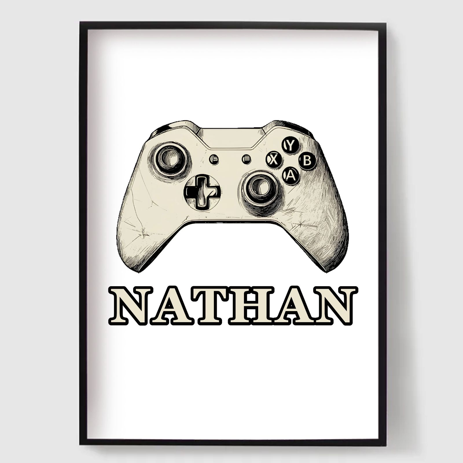 Personlig Poster - XBOX-kontroll med Namn