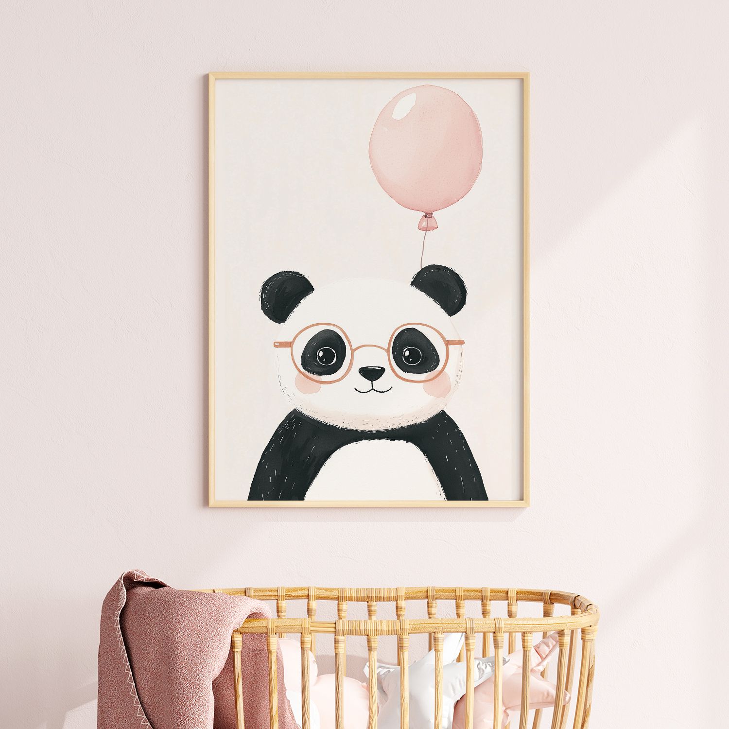 Poster - Panda med Ballong